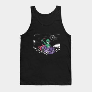 Alien Race in Space Vintage Retro Illustration Tank Top